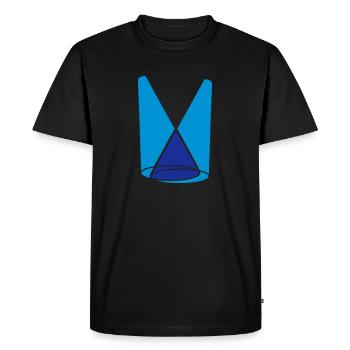2 spotlights light cone stage - Men's Premium Organic T-Shirt - black - Front - Nico (187cm)