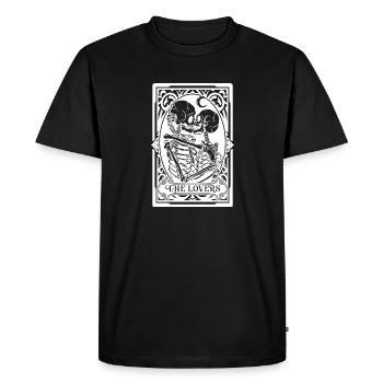 Carte tarot the lovers - T-shirt Premium bio Homme - noir - Devant - Nico (187cm)