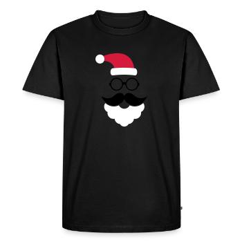 Hipster Santa Claus - T-shirt Premium bio Homme - noir - Devant - Nico (187cm)