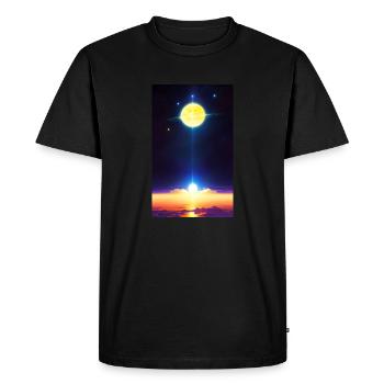Solar System | Planets | Space | Star - Men's Premium Organic T-Shirt - black - Front - Nico (187cm)