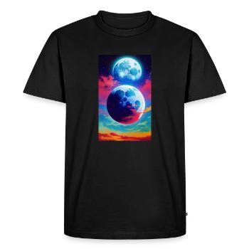 Solar System | Planets | Space | Star - Men's Premium Organic T-Shirt - black - Front - Nico (187cm)