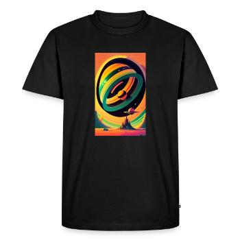 Solar System | Planets | Space | Star - Men's Premium Organic T-Shirt - black - Front - Nico (187cm)