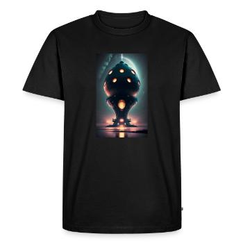 Extraterrestre | OVNI | Vaisseau spatial | PAU | étranger - T-shirt Premium bio Homme - noir - Devant - Nico (187cm)