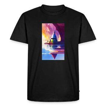 Extraterrestre | OVNI | Vaisseau spatial | PAU | étranger - T-shirt Premium bio Homme - noir - Devant - Nico (187cm)