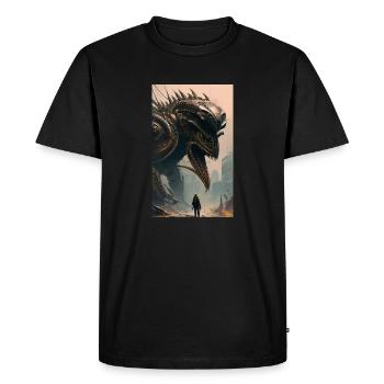 Extraterrestre | OVNI | Vaisseau spatial | PAU | étranger - T-shirt Premium bio Homme - noir - Devant - Nico (187cm)