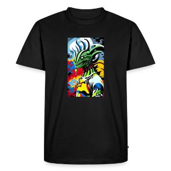 Extraterrestre | OVNI | Vaisseau spatial | PAU | étranger - T-shirt Premium bio Homme - noir - Devant - Nico (187cm)