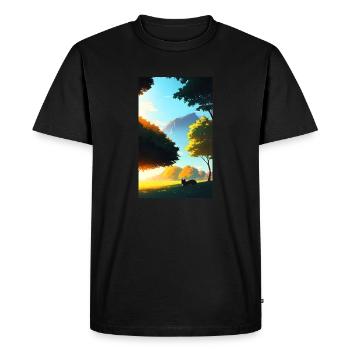 Cat | Pet | Cat Fan | cute | Kitten - Men's Premium Organic T-Shirt - black - Front - Nico (187cm)