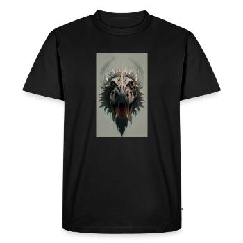 Dinosaures | T-Rex | Tyrannosaure - T-shirt Premium bio Homme - noir - Devant - Nico (187cm)