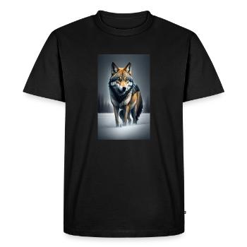 Wolf | Predator | Dog | Mystical - Men's Premium Organic T-Shirt - black - Front - Nico (187cm)