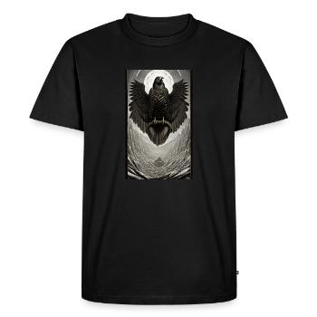 Aigle | Oiseaux | Liberté | Animaux | mystique - T-shirt Premium bio Homme - noir - Devant - Nico (187cm)