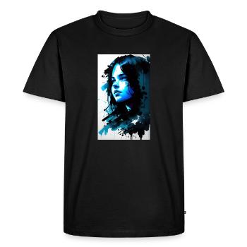 Femme | Visage | Filles | Anime - T-shirt Premium bio Homme - noir - Devant - Nico (187cm)