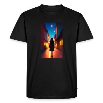 Femme | Visage | Filles | Anime - T-shirt Premium bio Homme - noir - Devant - Nico (187cm)