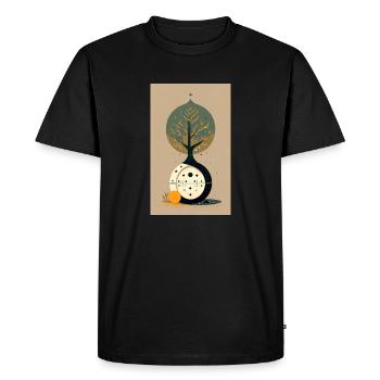 Symbole mystique | Mystérieux | Symbole - T-shirt Premium bio Homme - noir - Devant - Nico (187cm)
