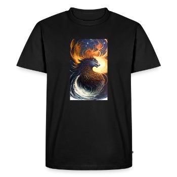 Le dragon | Monstres | Créatures mythiques | Dinosaure - T-shirt Premium bio Homme - noir - Devant - Nico (187cm)