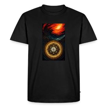 Symbole mystique | Mystérieux | Symbole - T-shirt Premium bio Homme - noir - Devant - Nico (187cm)