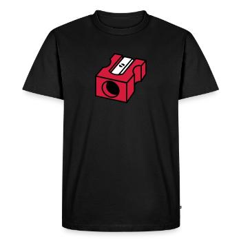 sharpener - Men's Premium Organic T-Shirt - black - Front - Nico (187cm)
