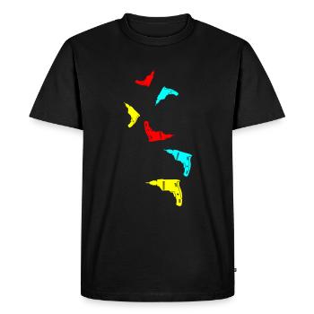 Drill - Men's Premium Organic T-Shirt - black - Front - Nico (187cm)