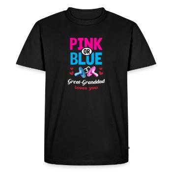 L’arrière-grand-père rose ou bleu vous aime le genre - T-shirt Premium bio Homme - noir - Devant - Nico (187cm)