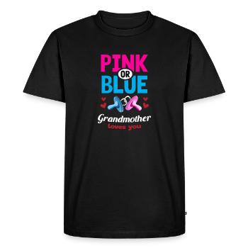 Pink or Blue Grandmother Loves You Gender Reveal - Men's Premium Organic T-Shirt - black - Front - Nico (187cm)