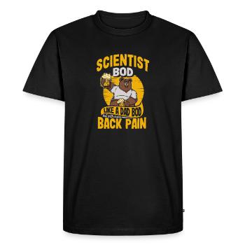 Scientifique Bod Like A Dad Bod Drôle de physique - T-shirt Premium bio Homme - noir - Devant - Nico (187cm)