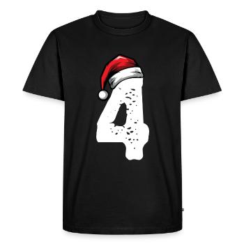 4 Numéro de Noël - T-shirt Premium bio Homme - noir - Devant - Nico (187cm)