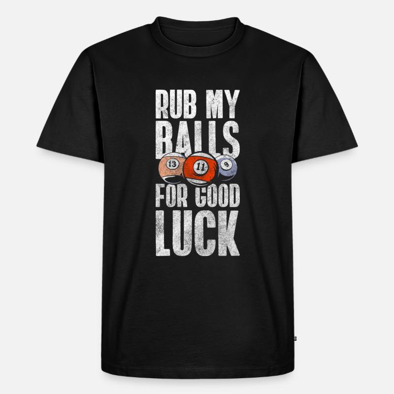 Pool Kugel Queue - Männer Premium Bio T-Shirt - Schwarz