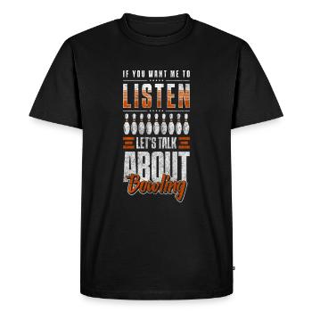 Bowling Ball Lane - Men's Premium Organic T-Shirt - black - Front - Nico (187cm)