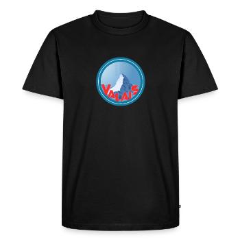 Valais cervin - T-shirt Premium bio Homme - noir - Devant - Nico (187cm)