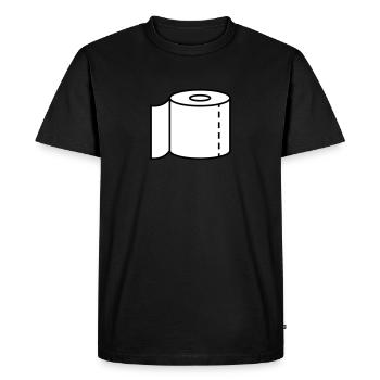 Papier hygiénique pour les urgences - T-shirt Premium bio Homme - noir - Devant - Nico (187cm)