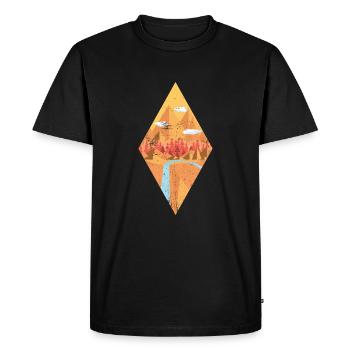 Geometric nature - Men's Premium Organic T-Shirt - black - Front - Nico (187cm)