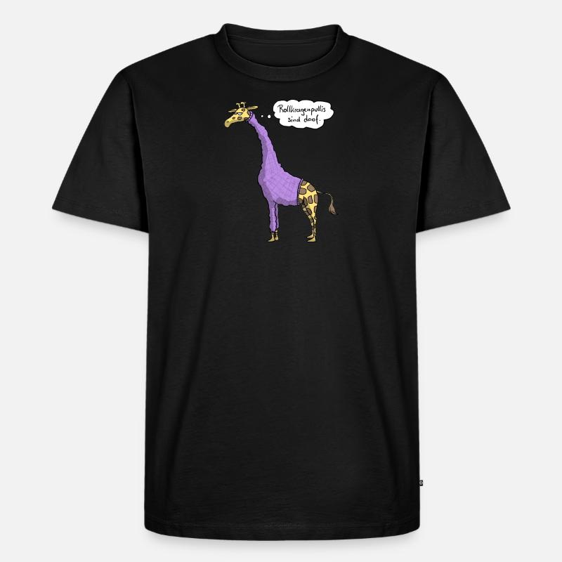 Giraffe Rollkragenpulli - Männer Premium Bio T-Shirt - undefined