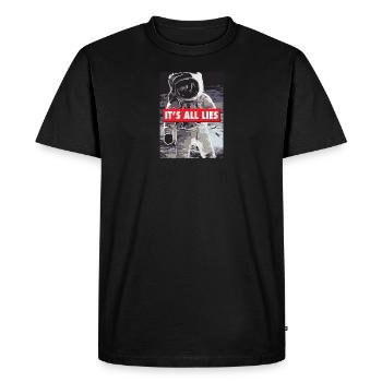 Faux cadeau d’alunissage pour un - T-shirt Premium bio Homme - noir - Devant - Nico (187cm)