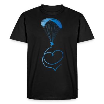 Parapente Love Parapente Cadeau - T-shirt Premium bio Homme - noir - Devant - Nico (187cm)