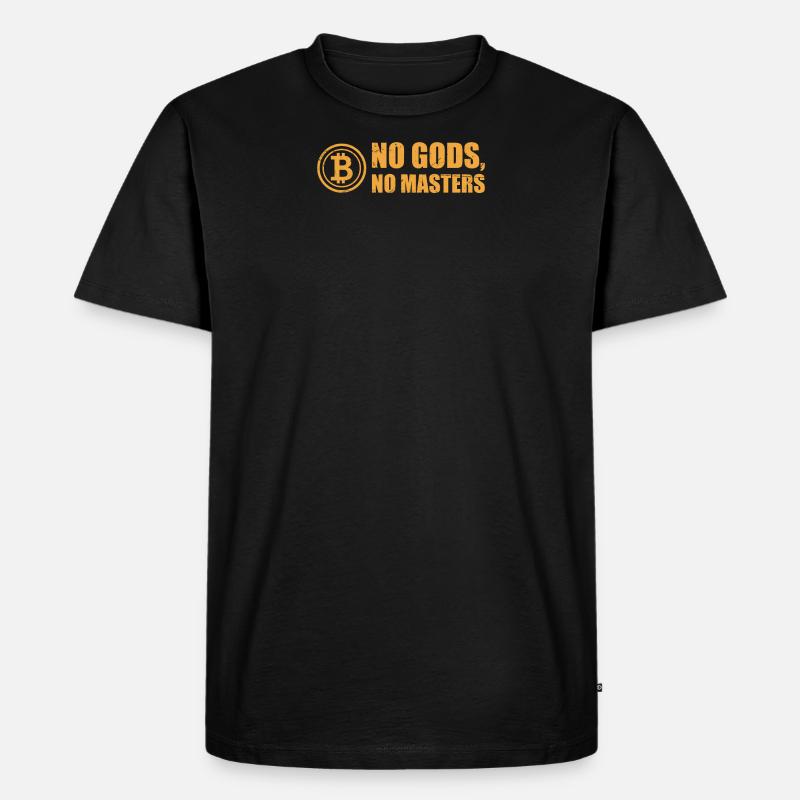 Bitcoin: No Gods, No Masters - Männer Premium Bio T-Shirt - undefined