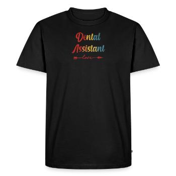 Funny Dental Assistant Cool Registered Dental - Men's Premium Organic T-Shirt - black - Front - Nico (187cm)