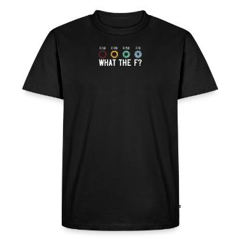 What The F | Photographer - Men's Premium Organic T-Shirt - black - Front - Nico (187cm)