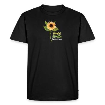 | de santé mentale sunflower Sensibilisation à la santé mentale - T-shirt Premium bio Homme - noir - Devant - Nico (187cm)