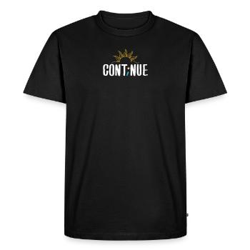 Continuer | Sensibilisation à la santé mentale - T-shirt Premium bio Homme - noir - Devant - Nico (187cm)