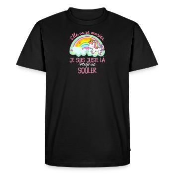 EVJF Humour Drôle Jeune Fille Future Mariée Tee - T-shirt Premium bio Homme - noir - Devant - Nico (187cm)