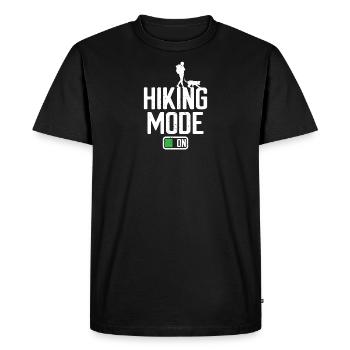 Hiking Mode On Dog Owner Dog Hiking T-Shirt - Men's Premium Organic T-Shirt - black - Front - Nico (187cm)