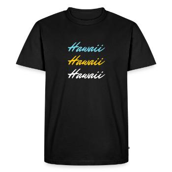 Hawaii colored - Men's Premium Organic T-Shirt - black - Front - Nico (187cm)