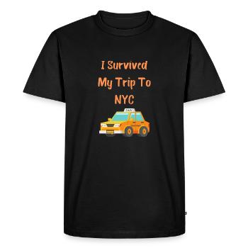 J’ai survécu à mon voyage à New York - T-shirt Premium bio Homme - noir - Devant - Nico (187cm)