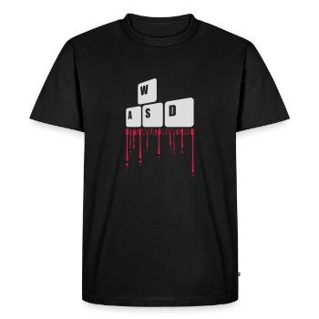 c’est ce qui m’émeut - T-shirt Premium bio Homme - noir - Devant - Nico (187cm)