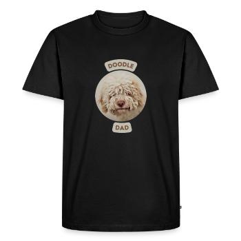 Papa griffonné - T-shirt Premium bio Homme - noir - Devant - Nico (187cm)