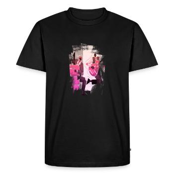 Music retro heavy metal Hard Rock Punk vinyl pop - Men's Premium Organic T-Shirt - black - Front - Nico (187cm)