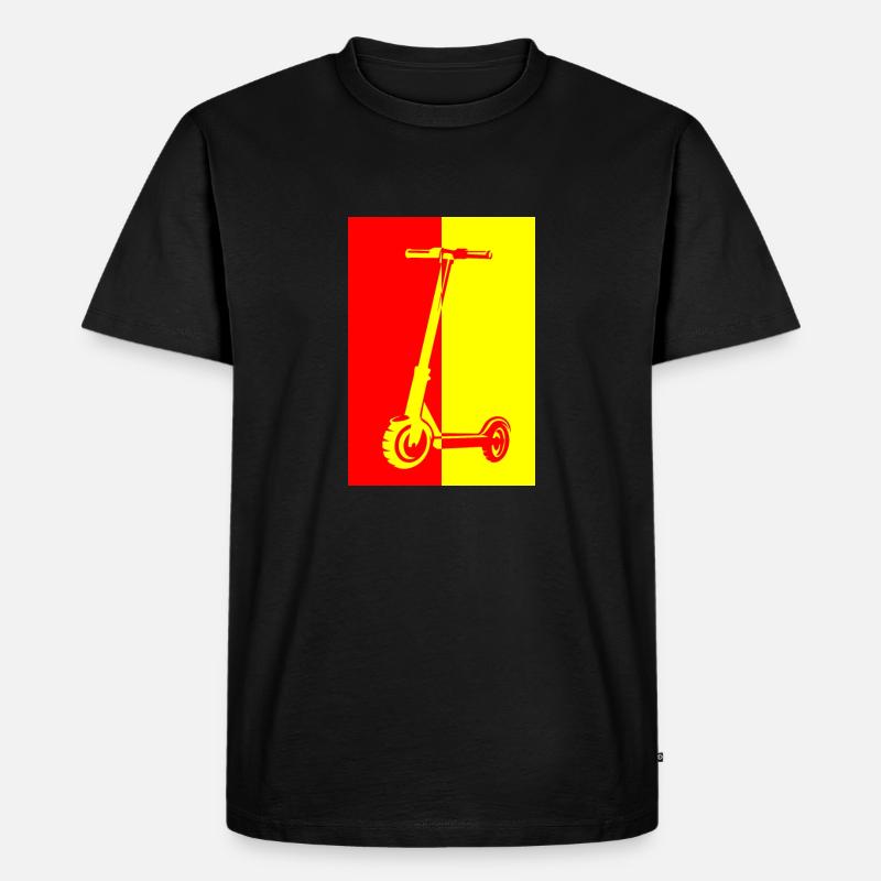 E-Scooter E-Roller Scooter - Männer Premium Bio T-Shirt - Schwarz