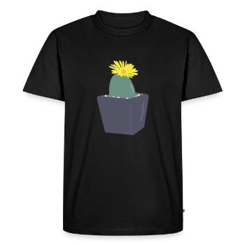 Fleurs de Lithops3 - T-shirt Premium bio Homme - noir - Devant - Nico (187cm)