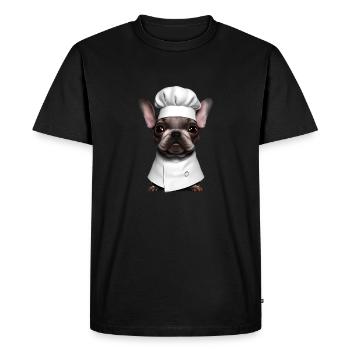 Bulldog Dogs Restaurateur Dog Owner Dog Cooks - T-shirt Premium bio Homme - noir - Devant - Nico (187cm)