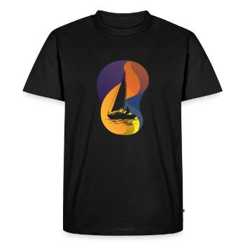 Bateau voilier marin - T-shirt Premium bio Homme - noir - Devant - Nico (187cm)