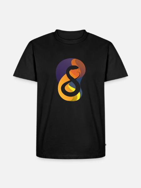 Schlangen Schlange - Männer Premium Bio T-Shirt - Schwarz
